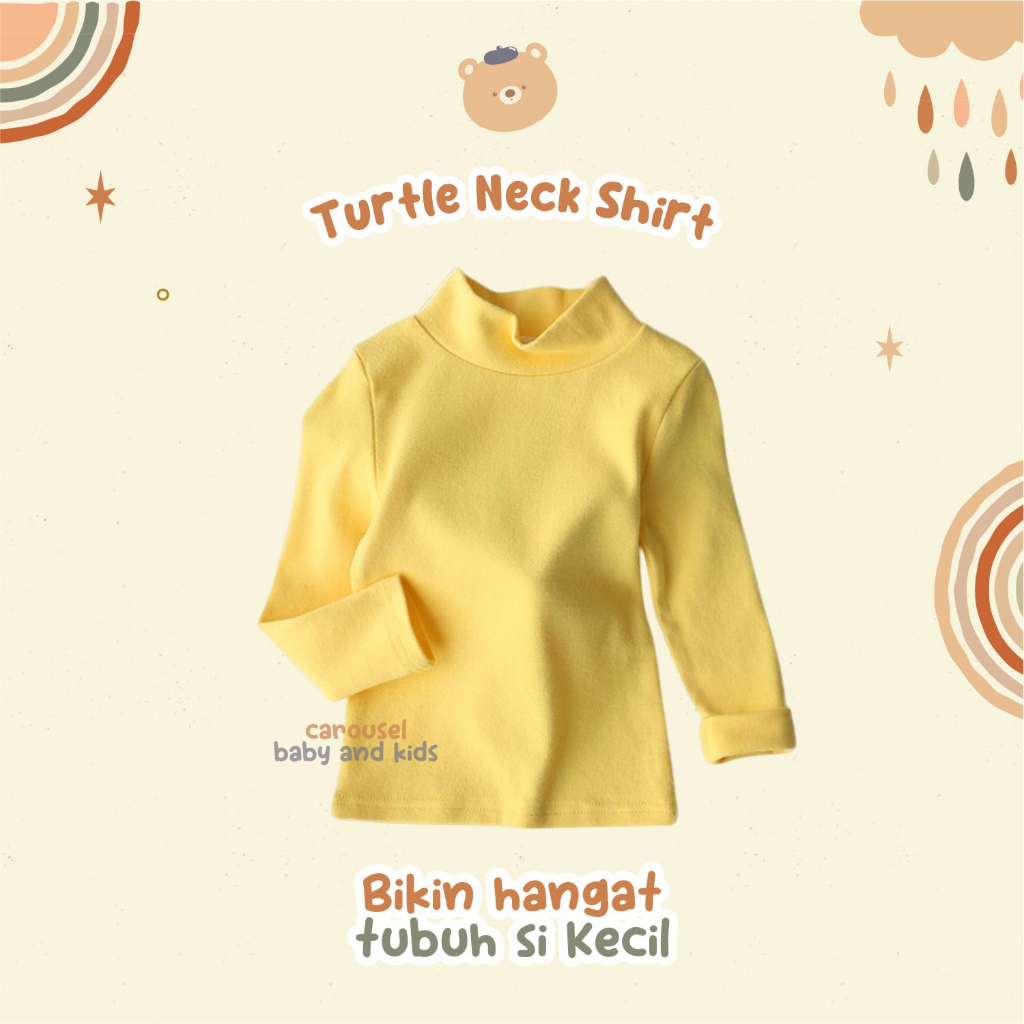 Turtle Neck Shirt - 24-1939 Part 2 Pakaian Atasan Baju Kaos Lengan Panjang Anak Perempuan By Carouse