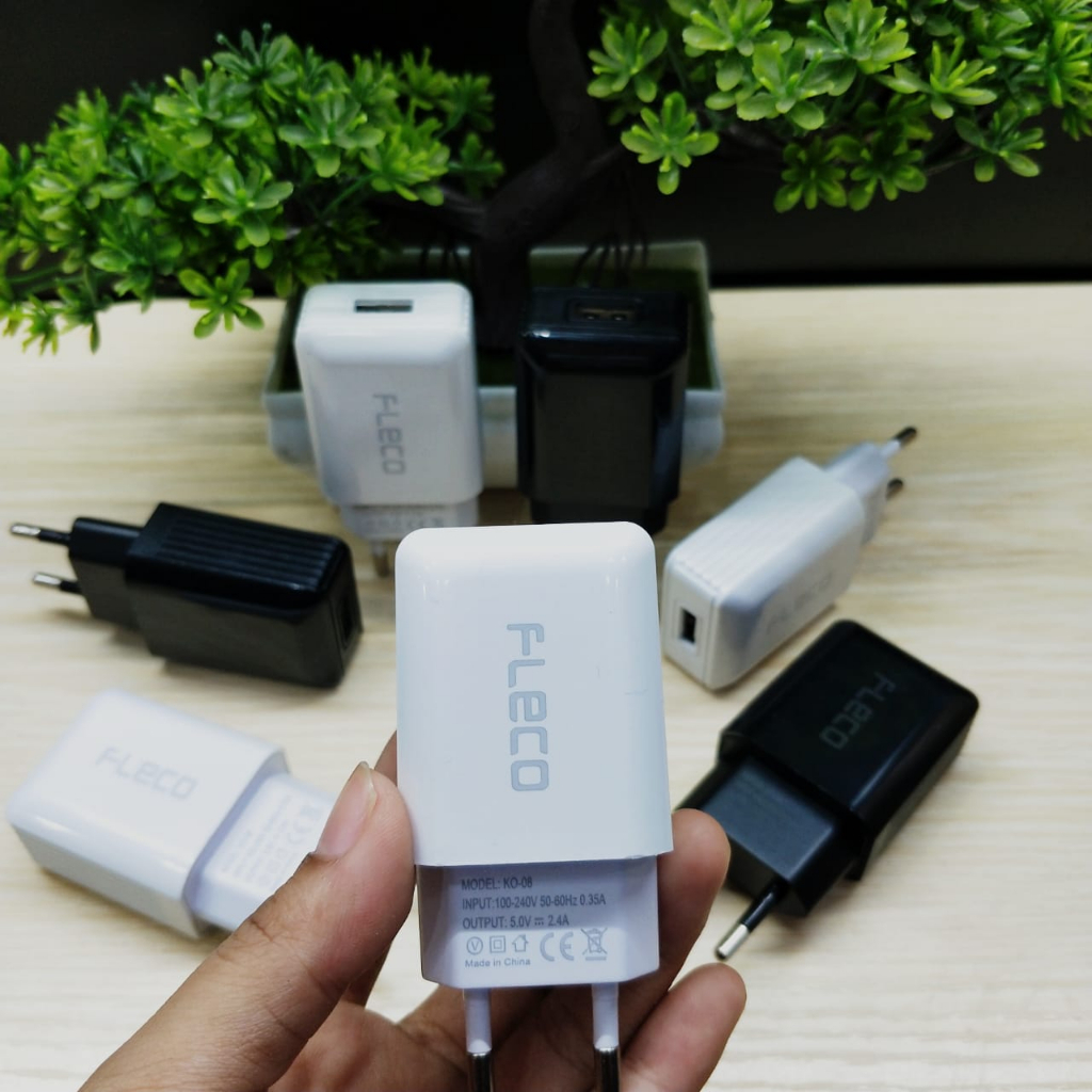 1PCS BATOK CHARGER FLECO KO-08 2.4A Original 1USB For All Smartphone