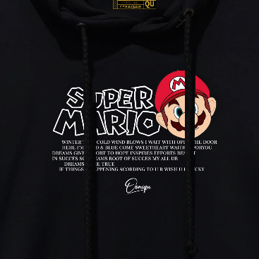 HOODIE PRIA DAN WANITA ORIGINAL OENIQU MOTIF MARIO