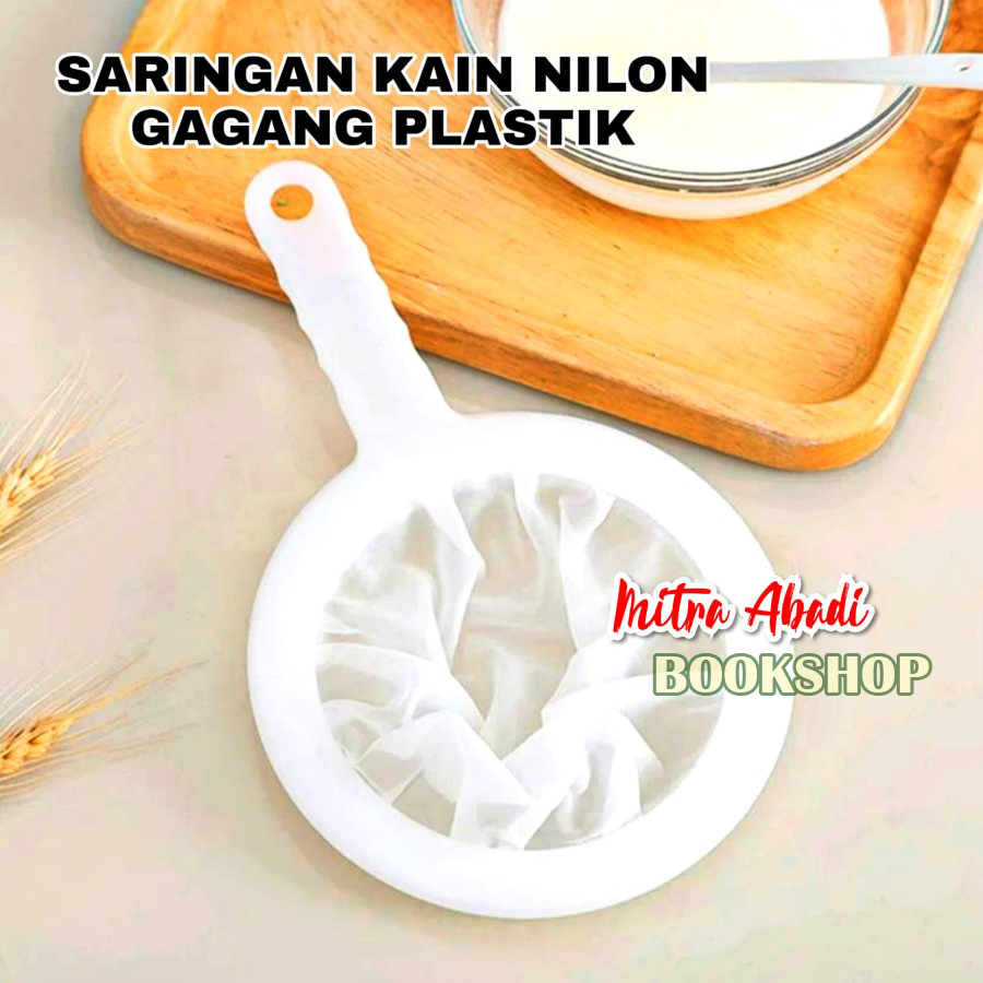 Saringan Kain Nilon Gagang Plastik / Nylon Filter With Handle