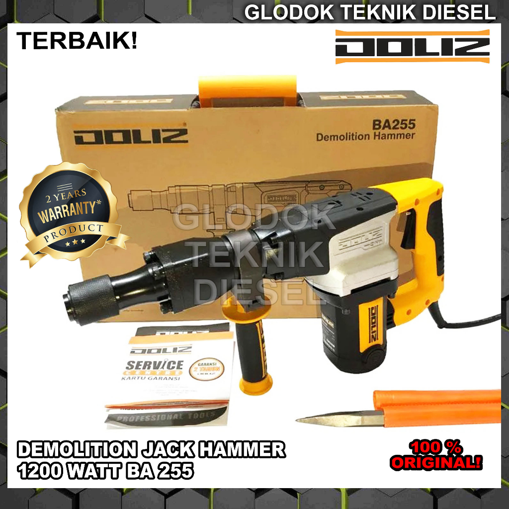 Doliz Mesin Bor Bobok Beton BA255 Demolition Jack Hammer BA 255 1200 W ORIGINAL TERBAIK