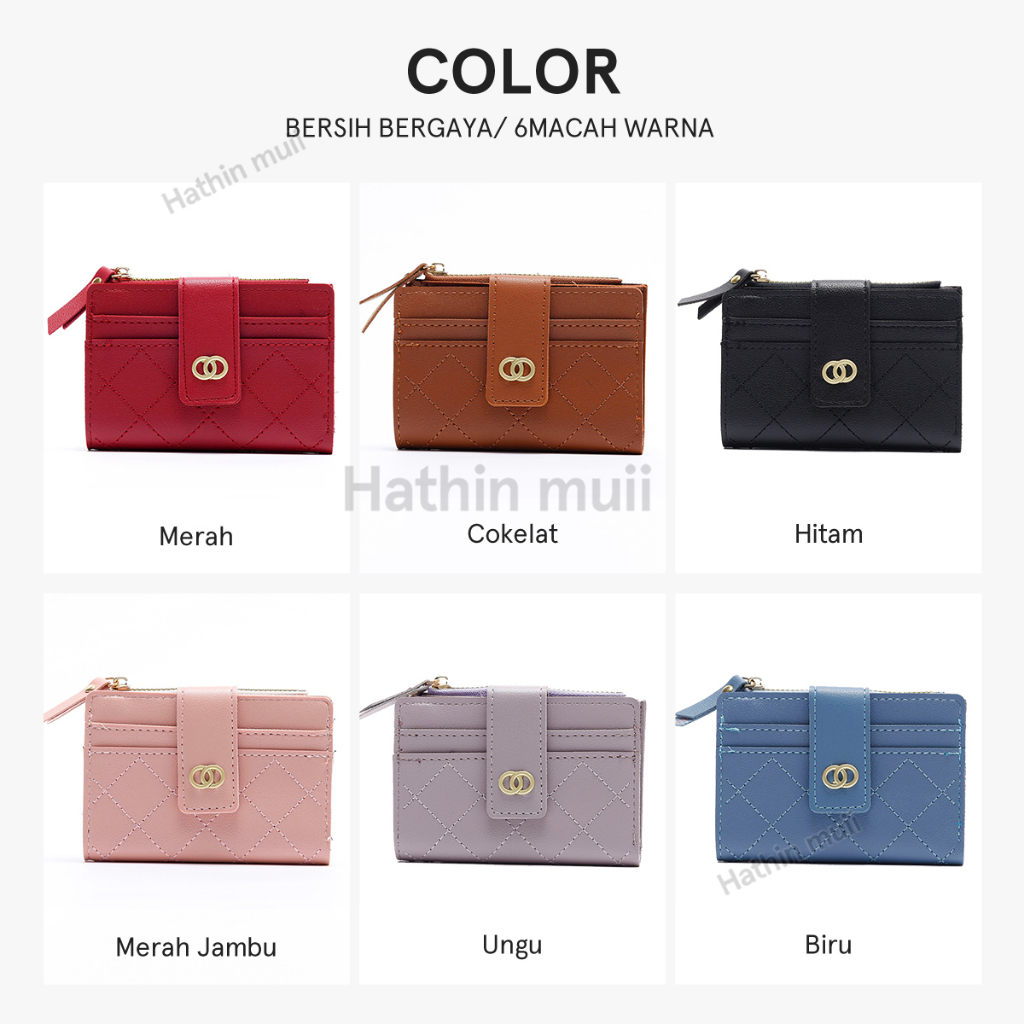 Tas Molly Dompet Wanita Kecil Dompet Pendek Lipat Dompet KartuWanita Bahan Kulit Leather lmport Terbaru Premium MINI RESLETINGKOIN WALLET