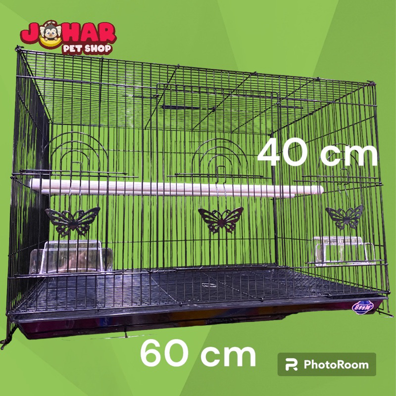 sangkar kandang besi kotak besar BOOM tebal premium untuk burung lovebird parkit finch SG kelinci ma