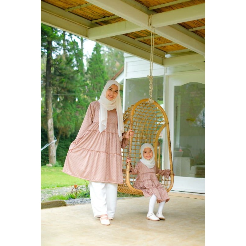 Tunik aliqa couple mom and kids cantik