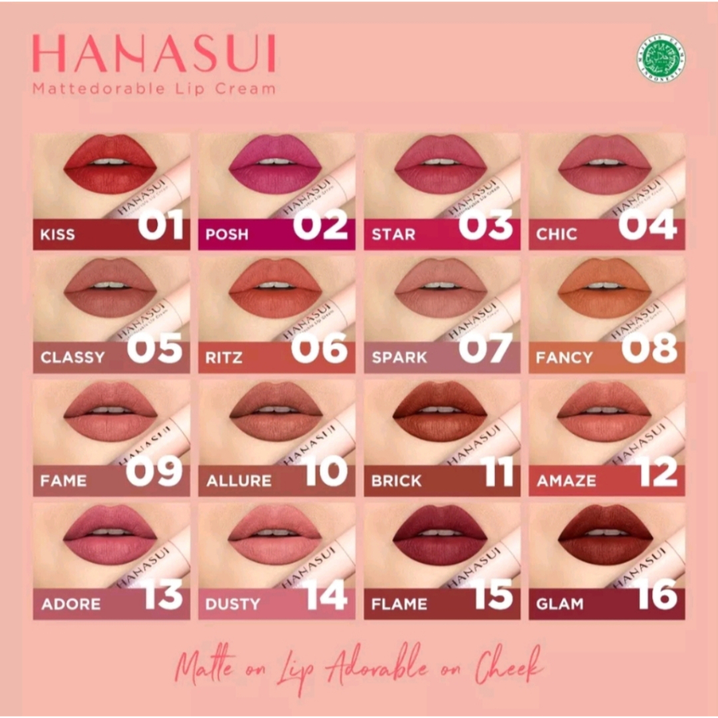 HANASUI Mattedorable LipCream | HANASUI Tintdorable Lip Stain Lip Tint | HANASUI Mattedorable BOBA EDITION LipCream