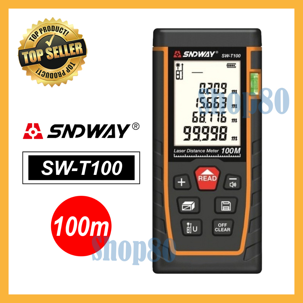 SNDWAY Meteran Laser Distance Meter 40m 100m 150m Digital Rangefinder Alat Ukur Pengukur Jarak