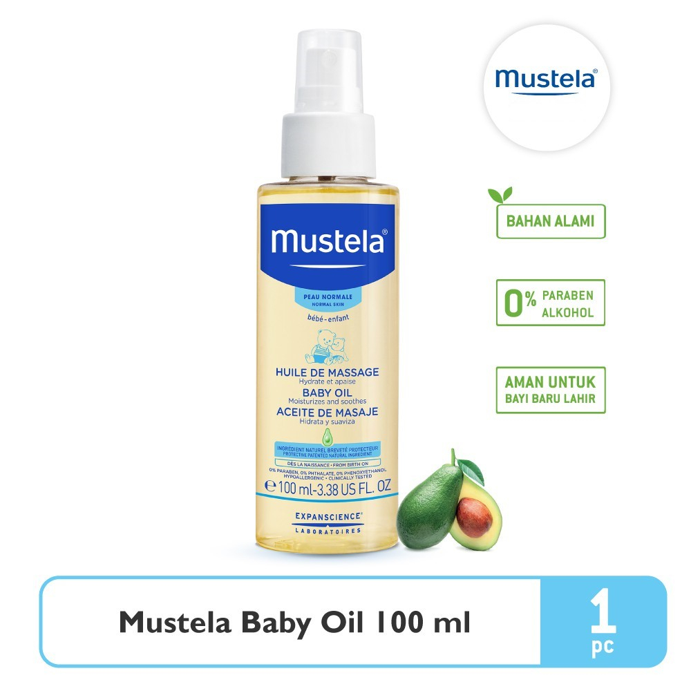 Mustela Baby Oil 100 ml - Message Oil Bayi