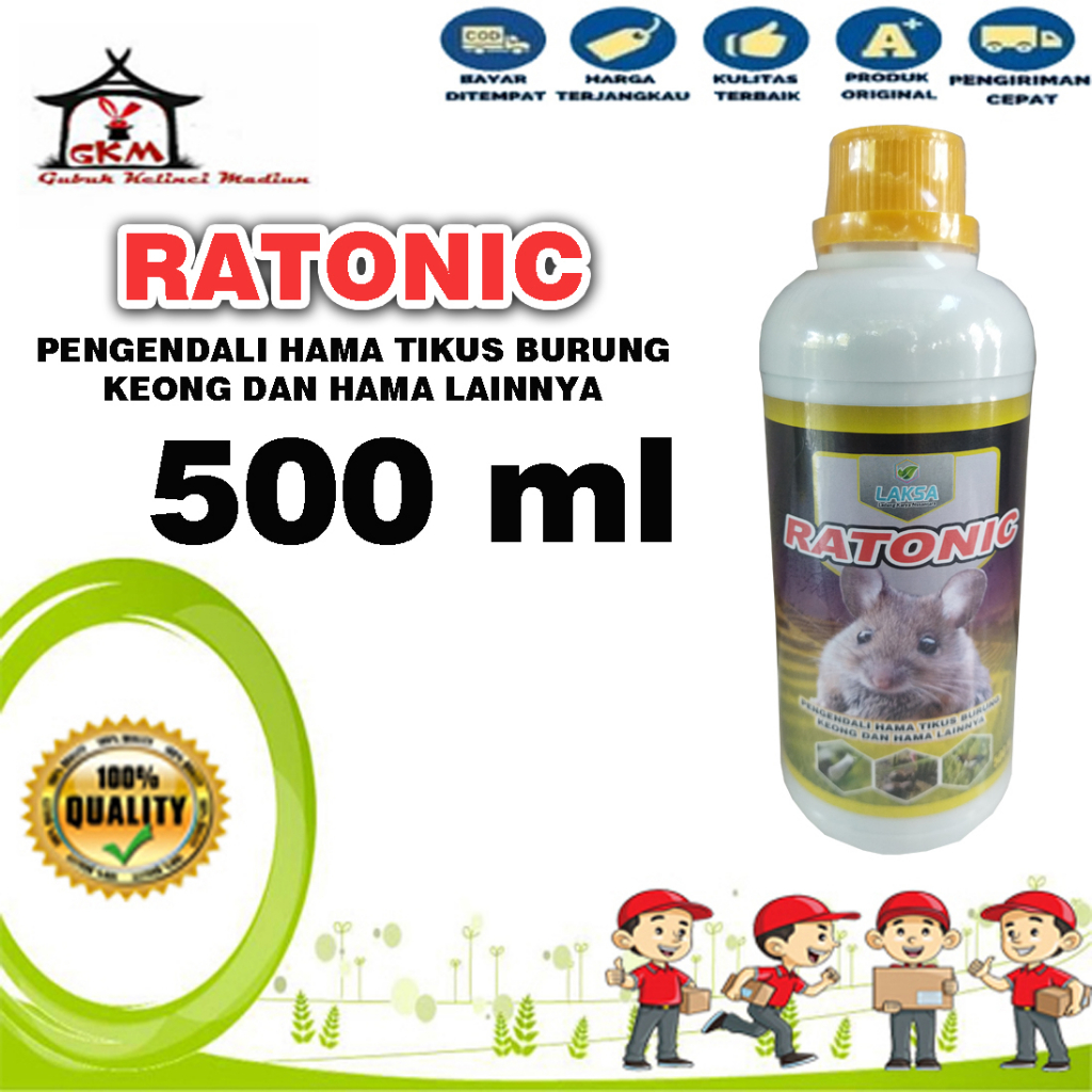 Pupuk Organik Cair RATONIC Pengendali Hama Tikus Burung Kaper  500 ml