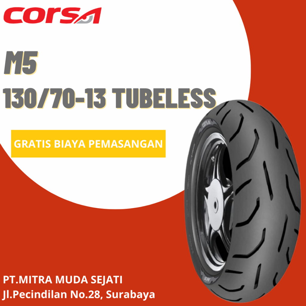BAN MOTOR CORSA M5 130/70-13 TUBELESS