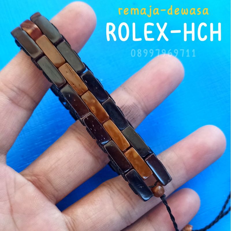 Gelang Kayu kaukah (ROLEX) Wanita-Pria koka kokka kaokah kokah