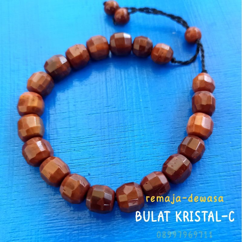 Gelang Kayu kaukah (BULAT KRISTAL) Wanita-Pria koka kokka kaokah kokah