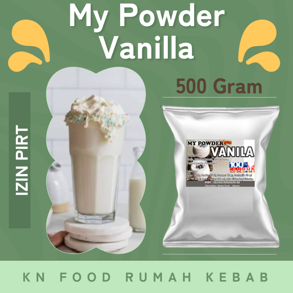 

Bubuk Minuman Bubble Drinks Vanilla 500gr Rasa Vanila Bubble Drink