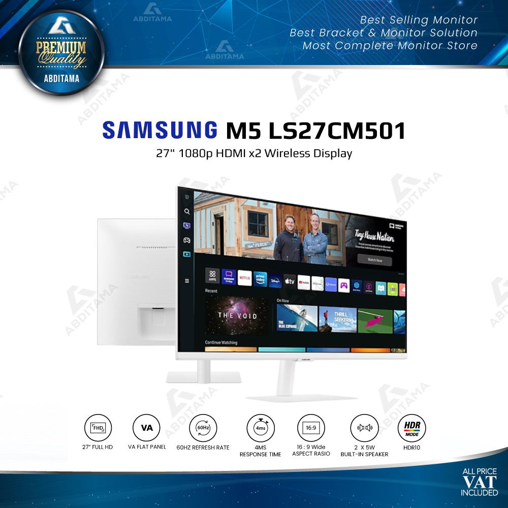 Smart Monitor Samsung M5 LS27CM501 27&quot; 1080p HDMI x2 Wireless Display