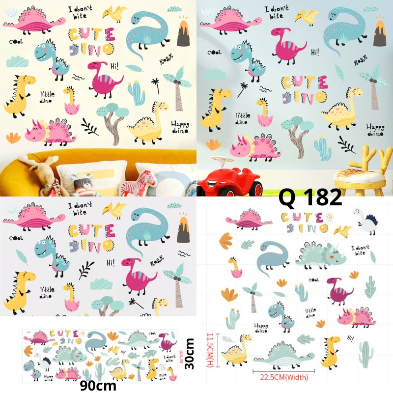 WALLSTIKER WALL STICKER STIKER SETIKER HIASAN DINDING DINOSAURUS LUCU JURASSIC JURASIC PARK WALLSTIKER WALSTICKER ANIMAL BINATANG DEKORASI RUMAH RUANG TIDUR KAMAR ANAK ANAK COWOK CEWEK PREMPUAN KADO UNIK LUCU ULANG TAHUN ULTAH DEKOR PINTU JENDELA @banyak