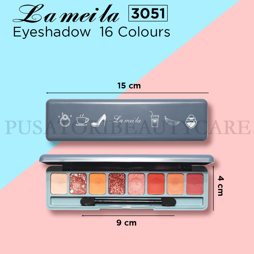 Lameila 3051 Eye Shadow Soft Lasting Pallete 8 Warna