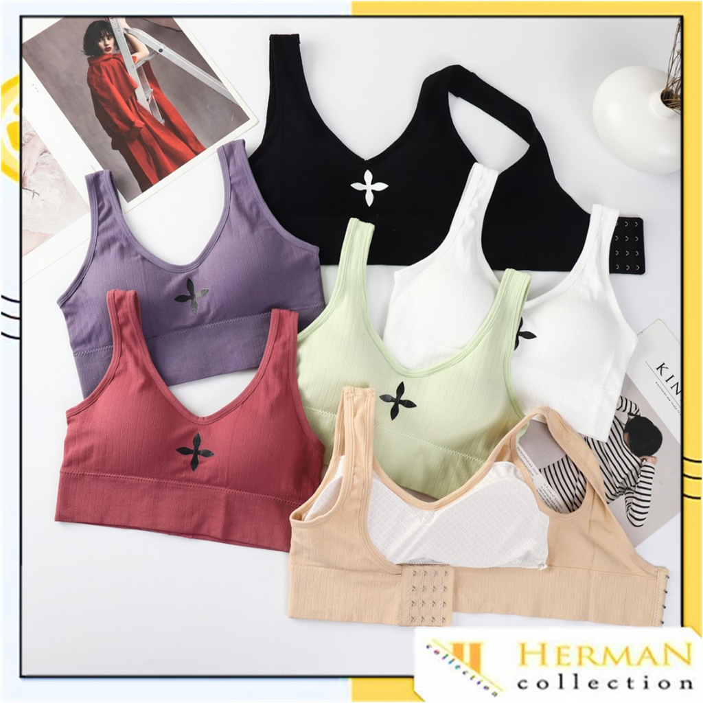 HC Bra Tanktop Wanita Tanpa Kawat 6817 Bh Sport Gym Tank Top Olahraga Bra Fashion Wanita t