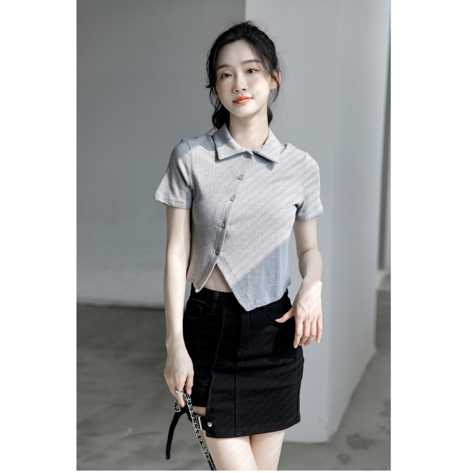 【LIVIAHOME】Korean  Polo Atasan Wanita T-Shirt 7151 (S-L)