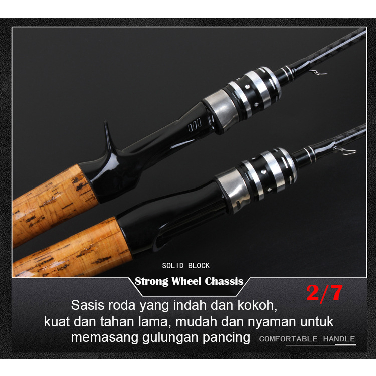 Spining Baitcasting  Carbon Fiber Fishing Rod Max Drag 8kg Joran Pancing Carbon Ultralight Max Drag 10kg Strong Elasticity  Lure Rod  Bahan Serat Karbon Ultra Ringan Panjang 1.68m / 1.8m / 1.98m  Fishing Hook Gift Fishing Gear Kait Pancing