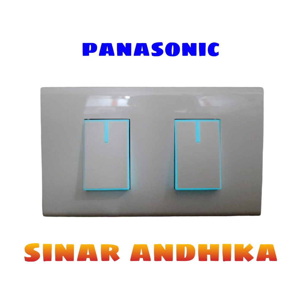 SAKLAR SERI KECIL PUTIH GLOW (STYLE E) PANASONIC WEHJ 6802W+WESJ 5931