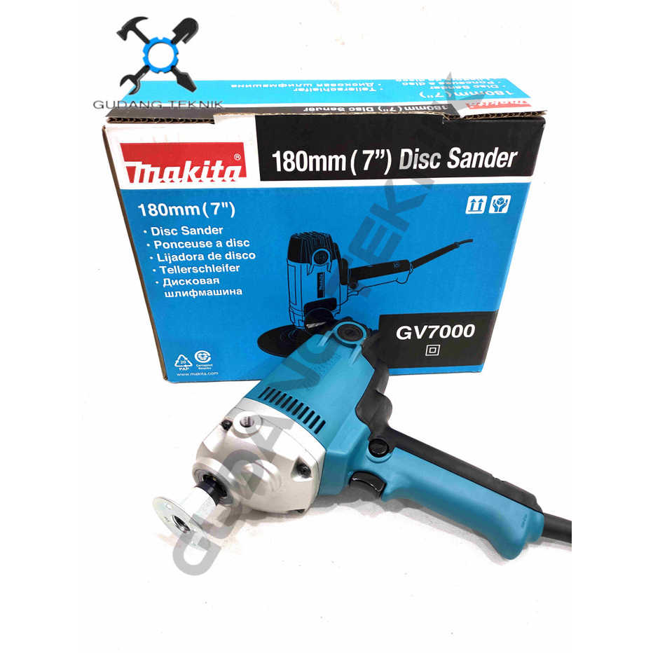 Mesin Poles Amplas 7&quot; GV7000 MAKITA / Polisher Disc Sander Mesin Pemoles Listrik 180 mm 7 Inch GV 7000 MAKITA