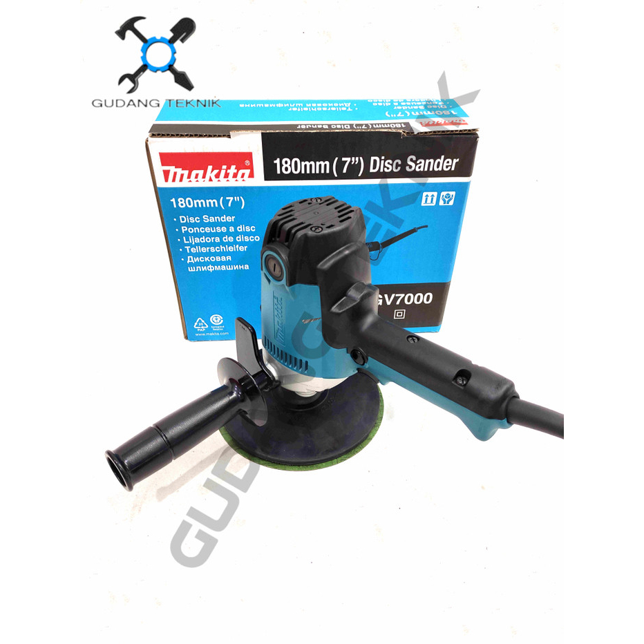 Mesin Poles Amplas 7&quot; GV7000 MAKITA / Polisher Disc Sander Mesin Pemoles Listrik 180 mm 7 Inch GV 7000 MAKITA