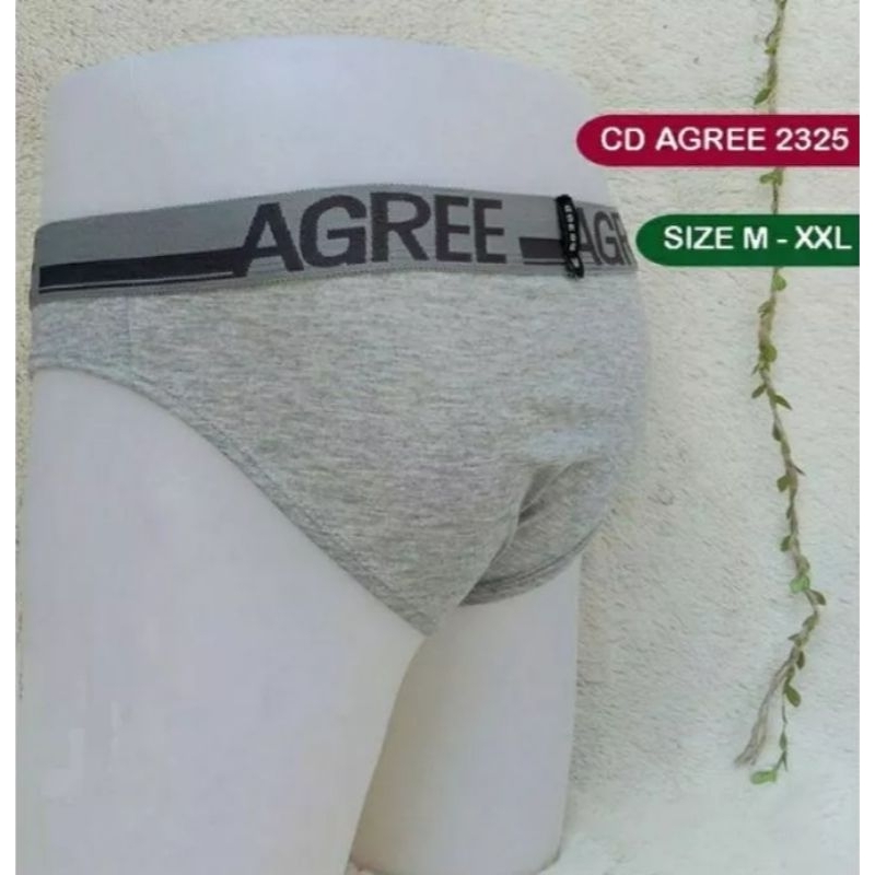 AGREE SPORT 2325 | Celana Dalam Pria Karet Luar | CD Cowok perkotak isi 3pcs | Pakaian Dalam