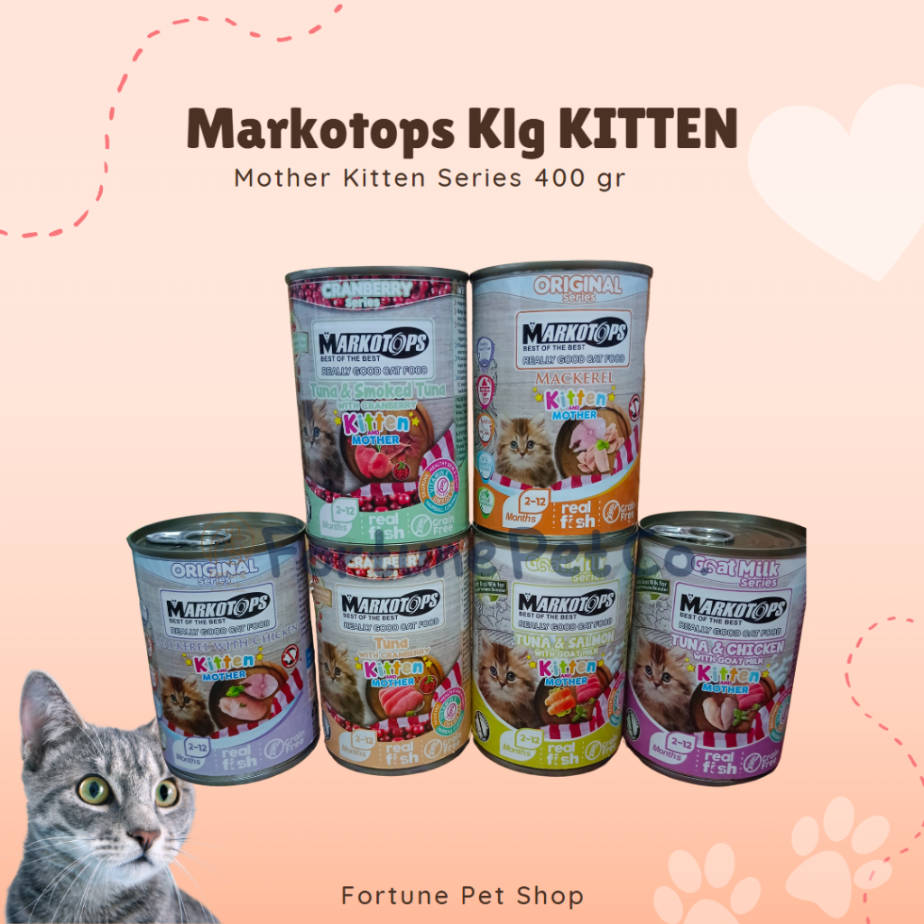Markotops Kitten Kaleng 400 gram - Makanan Kucing Basah Wet Food