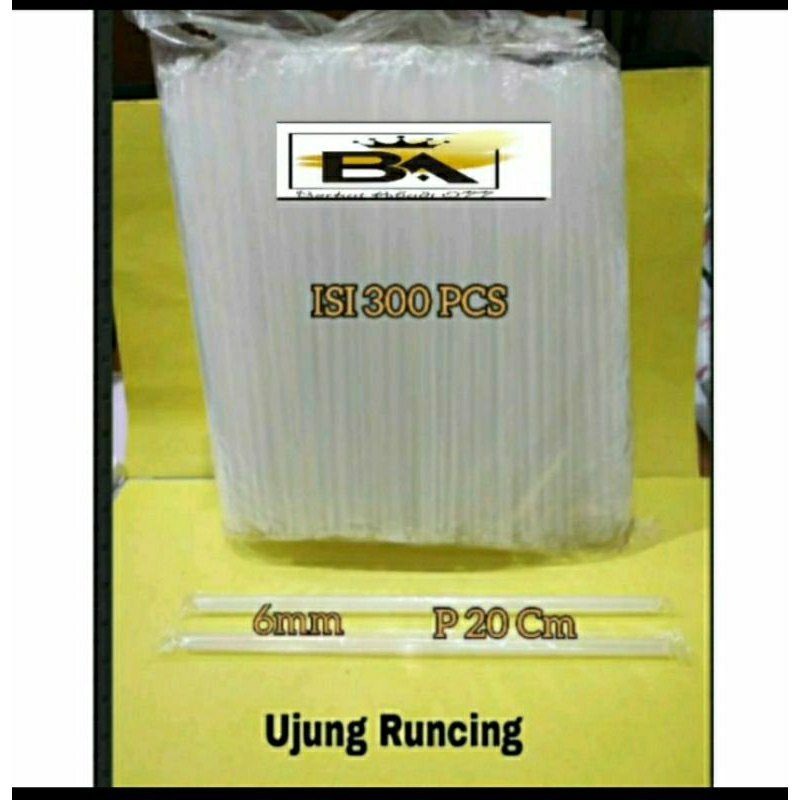 1 DUS SEDOTAN RUNCING 6MMx20CM STERIL BENING isi-/+300 PCS BUNGKUS HIGIENIS