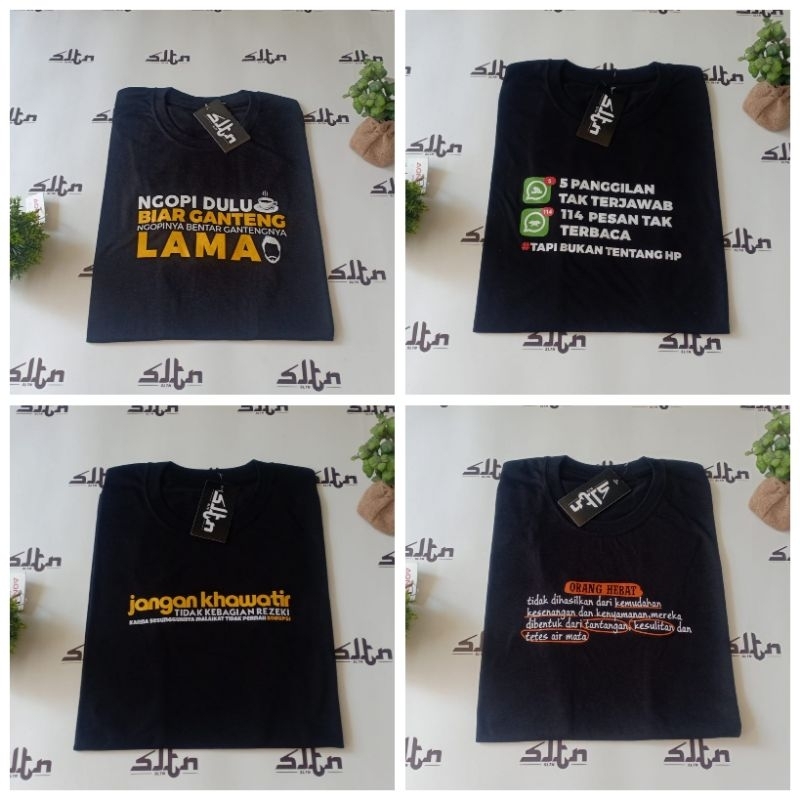 Kaos kata kata / kaos distro / kaos 5 panggilan tak terjawab / kaos ngopi dulu niar ganteng / kaos j