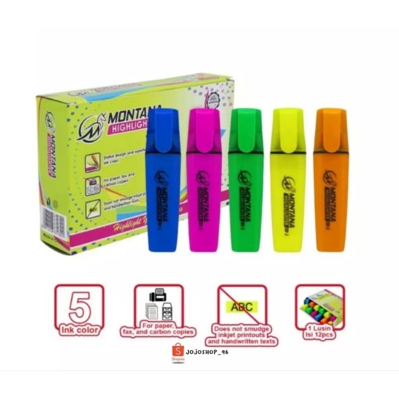 

12pcs stabilo Montana / Highlighter / Stabilo besar