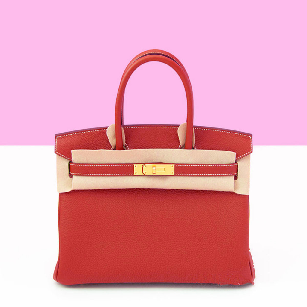 Tas Herms Birkin30 Togo Merah Premium