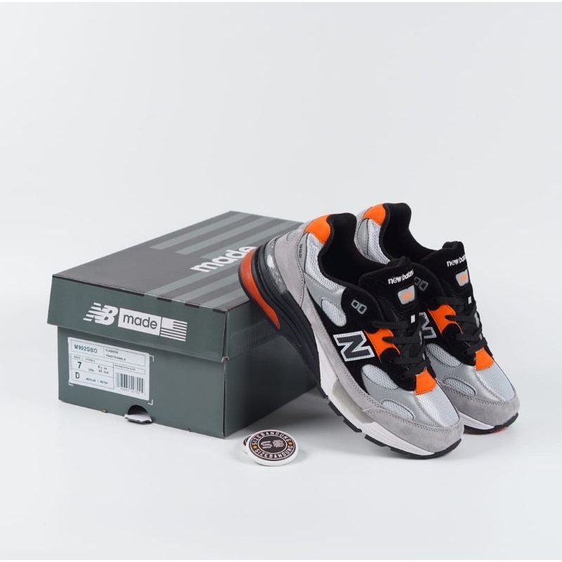 Sepatu New Balance 992 X DTLR Grey Orange