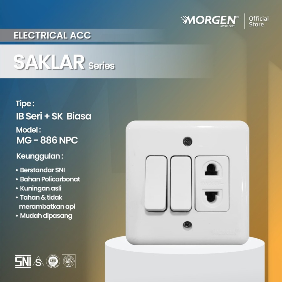 Saklar Stop Kontak Morgen B Series MG 881 882 883 884 885 886 887 888 npc super murah