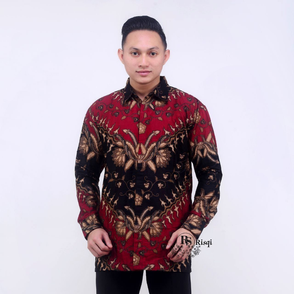 Batik pria lengan panjang AHY reguler M L XL widomh 67