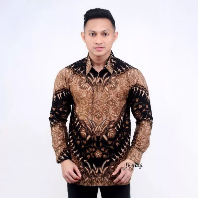 Batik pria lengan panjang AHY reguler M L XL widomh 67