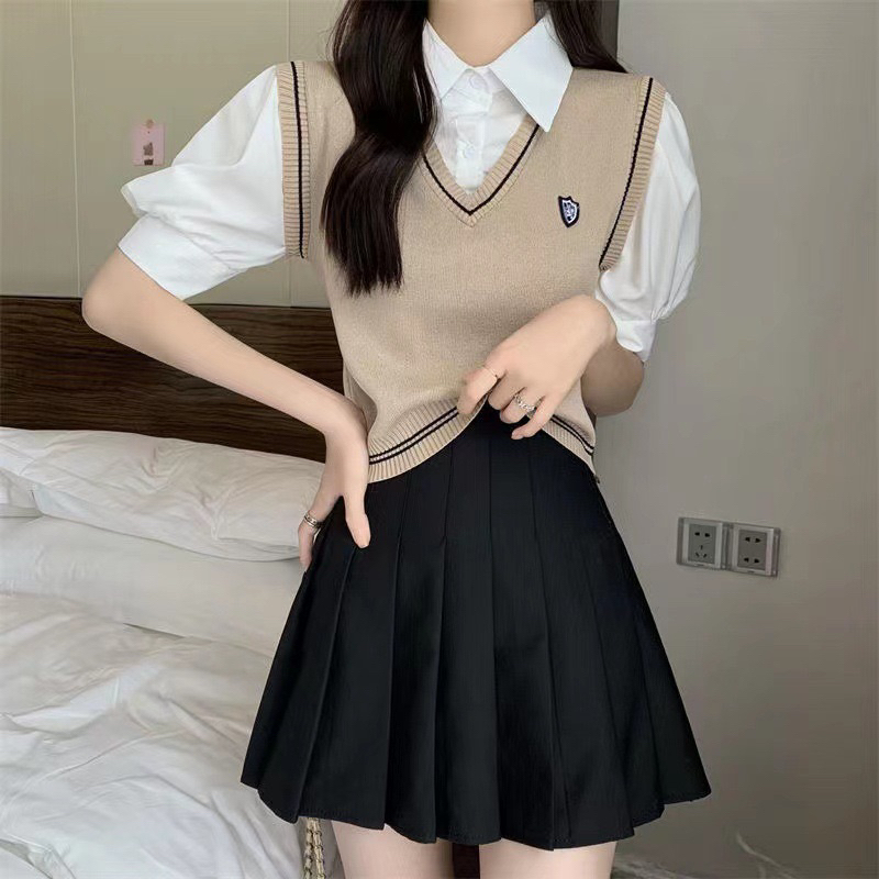 VEST TOP KNIT ATASAN WANITA IMPORT OLD SCHOOL STYLE MX750