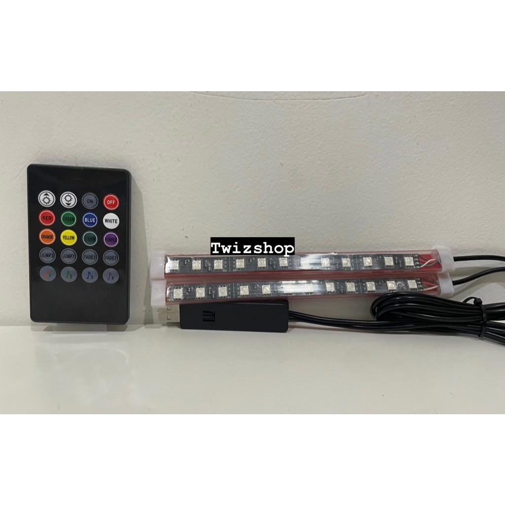 Lampu LED Kolong Dashboard Mobil Colok USB + Remote RGB Multi Colour