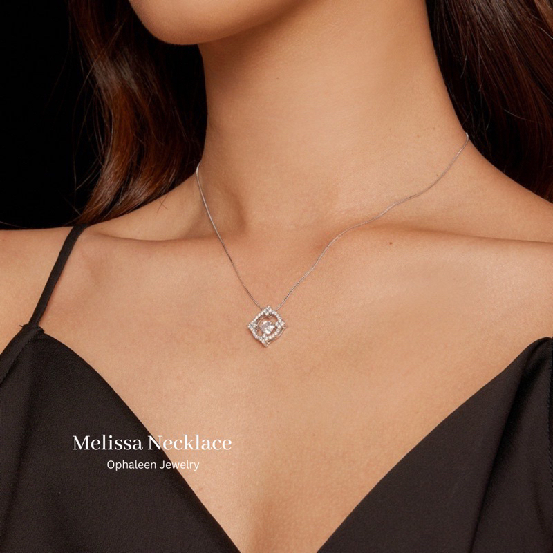 Sertifikat GRA Moissanite - Melissa Necklace - OPHALEEN Moissanite