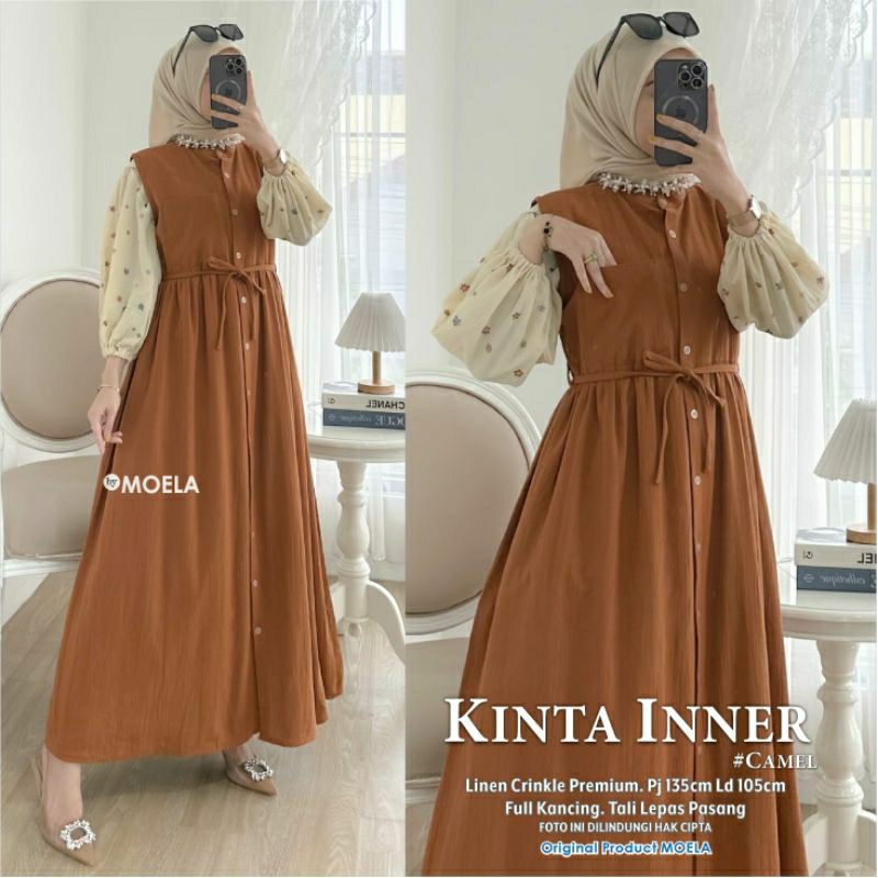 KINTA INNER DRESS MOELA / INNER DRESS MOELA / DRESS TANPA LENGAN