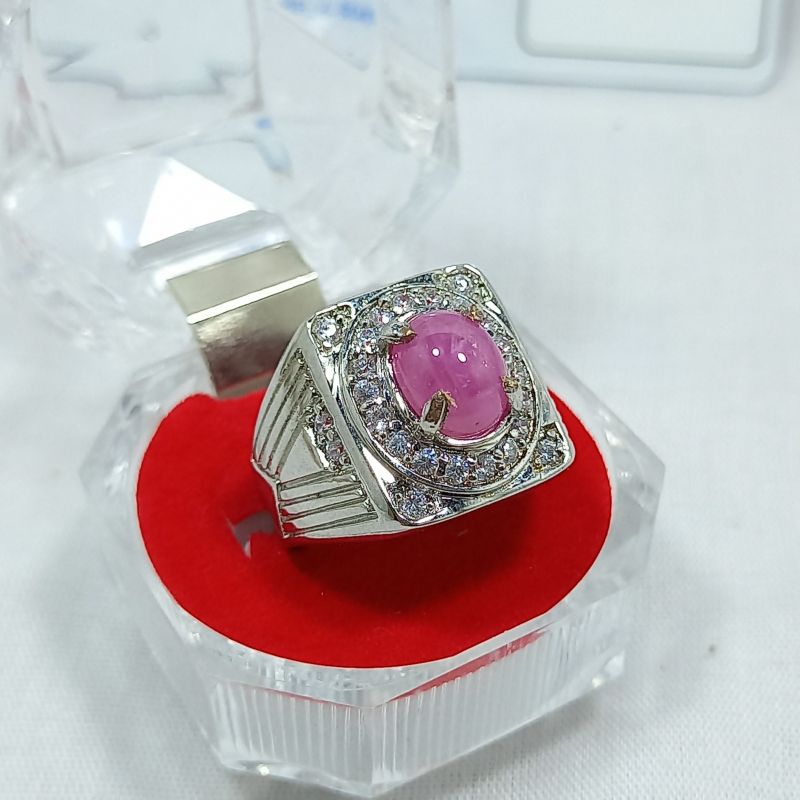 BATU RUBY STAR SIAP PAKAI ASLI NATURAL LENGKAP DENGAN SERTIFIKAT