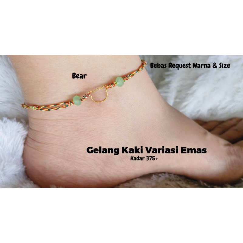 GELANG KAKI TALI VARIASI EMAS KADAR 375 (8k)