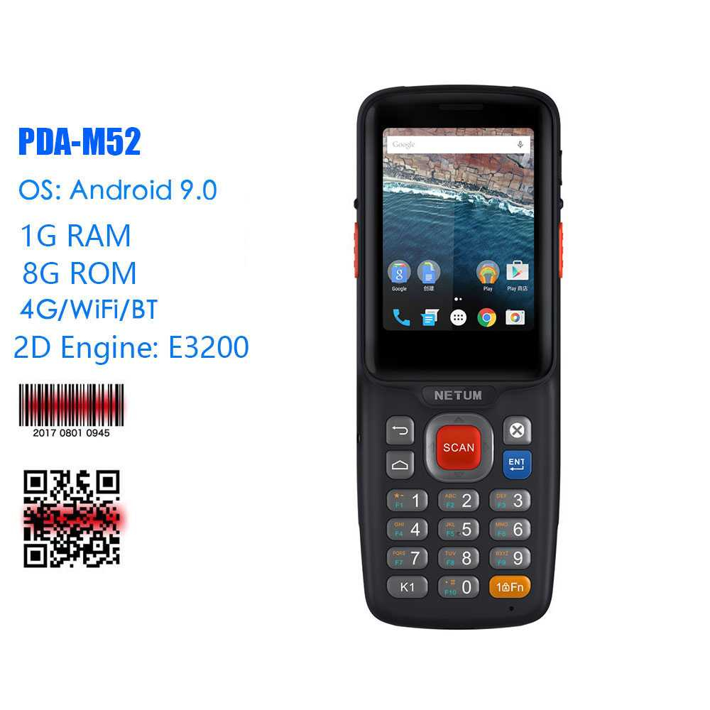 Holyhah Scanner Barcode 2D PDA Wireless 4G Bluetooth WiFi 2000mAh - M52