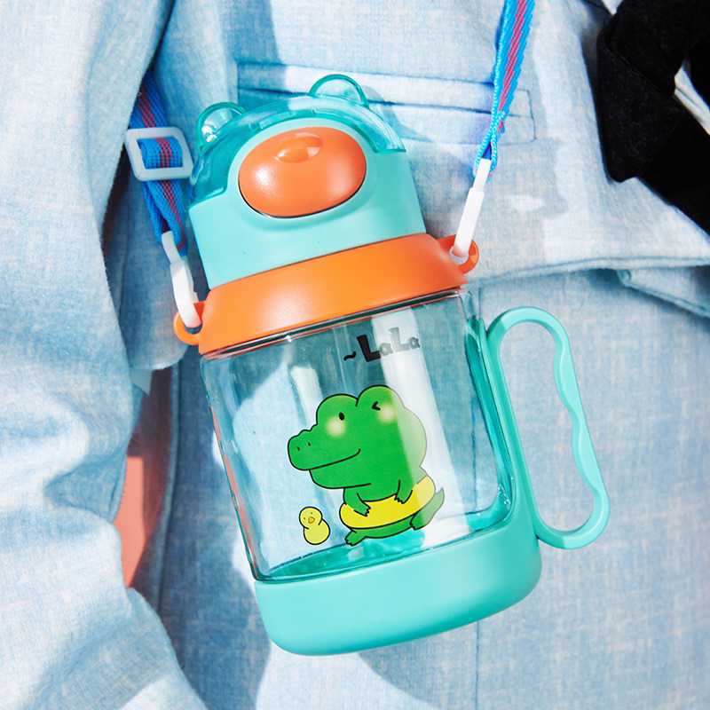 TERBARU 0108 BOTOL MINUM ANAK MODEL BEAR WITH PEGANGAN DAN TALI/BOTOL ANAK IMPORT LUCU
