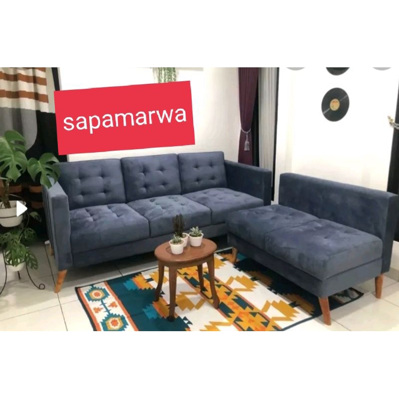 sofa minimalis leter L putus
