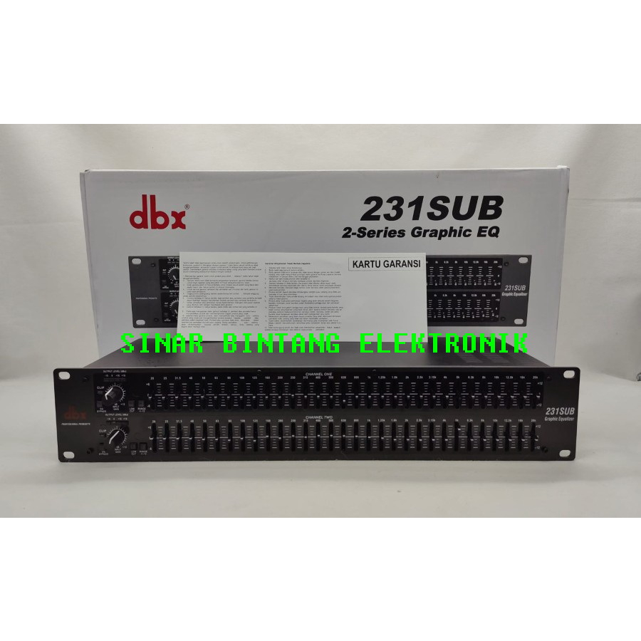 Equalizer DBX 231 SUB - DBX 231 Plus Output Subwoofer