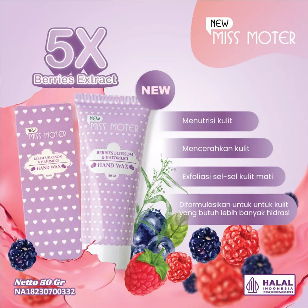 READY !!! MISS MOTER MATCHA &amp; MILK HAND WAX &amp; MISS MOTER BERIES ( kemasan new )