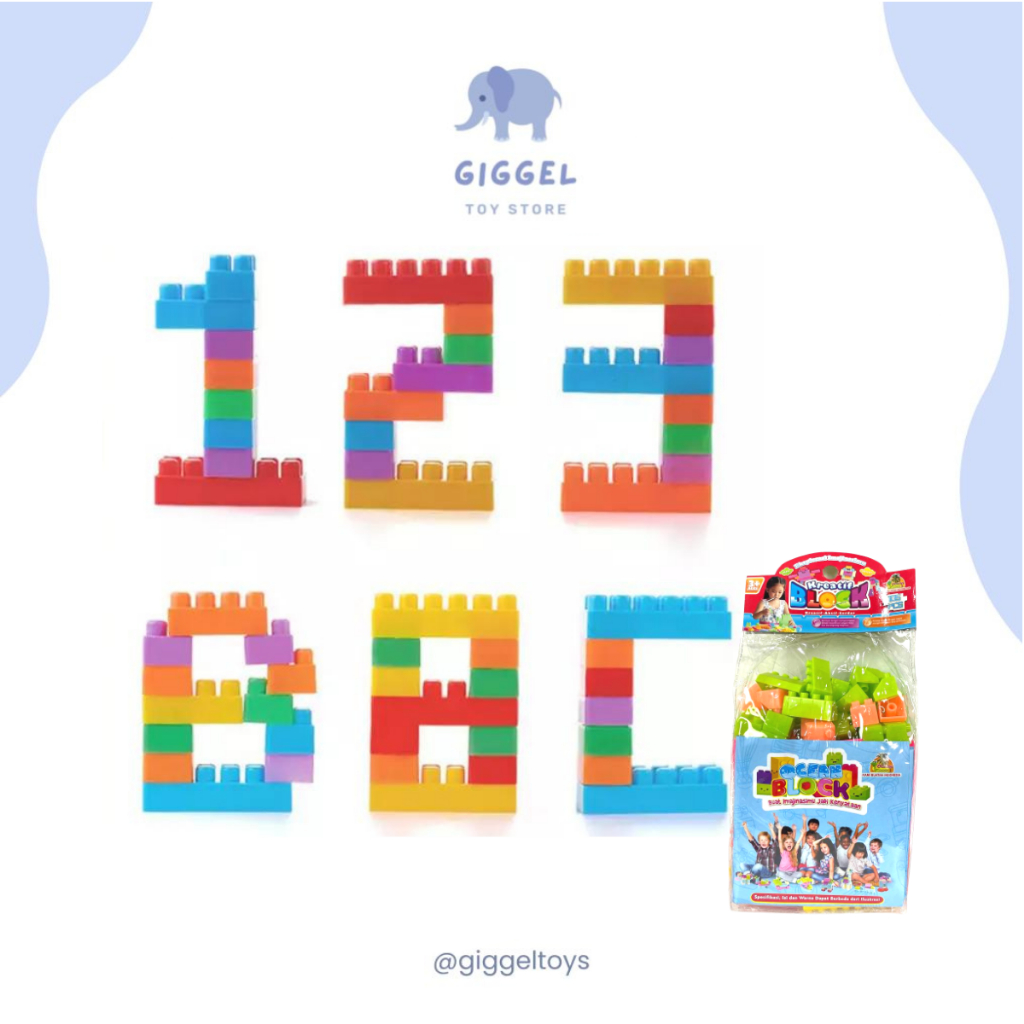 [ Giggel ] Mainan Smart Block / Mainan Kreativitas Anak DIY Building Blocks Isi 45pcs