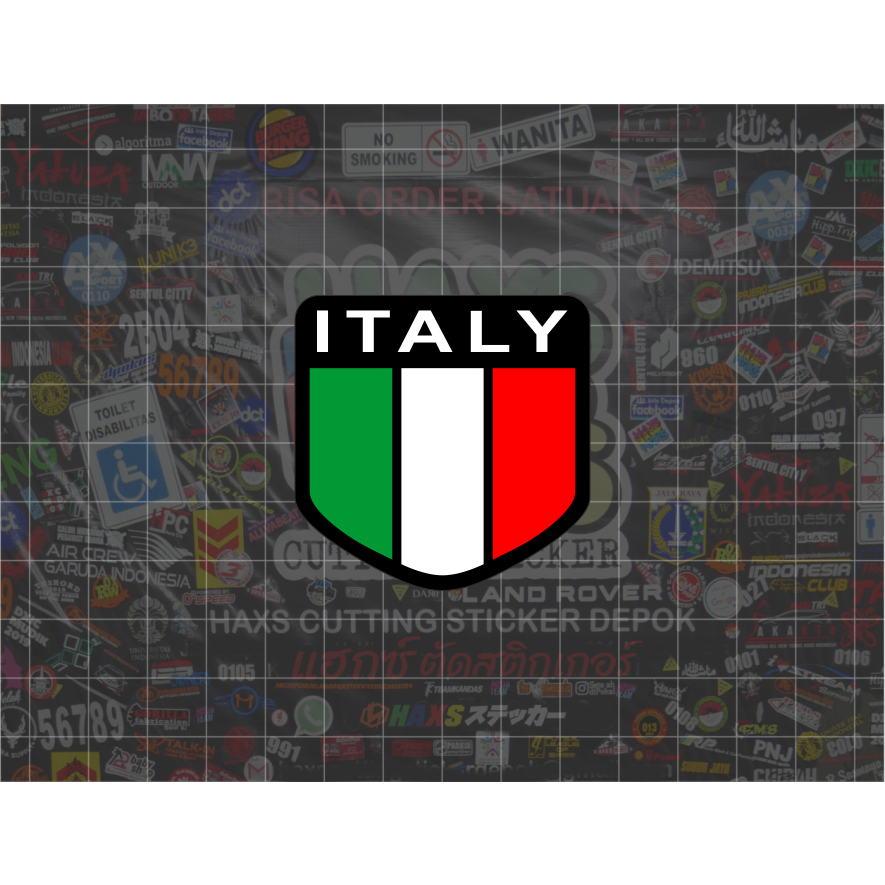 Cutting Sticker Italy Flag Emblem Ukuran 5 cm Untuk Mobil &amp; Motor