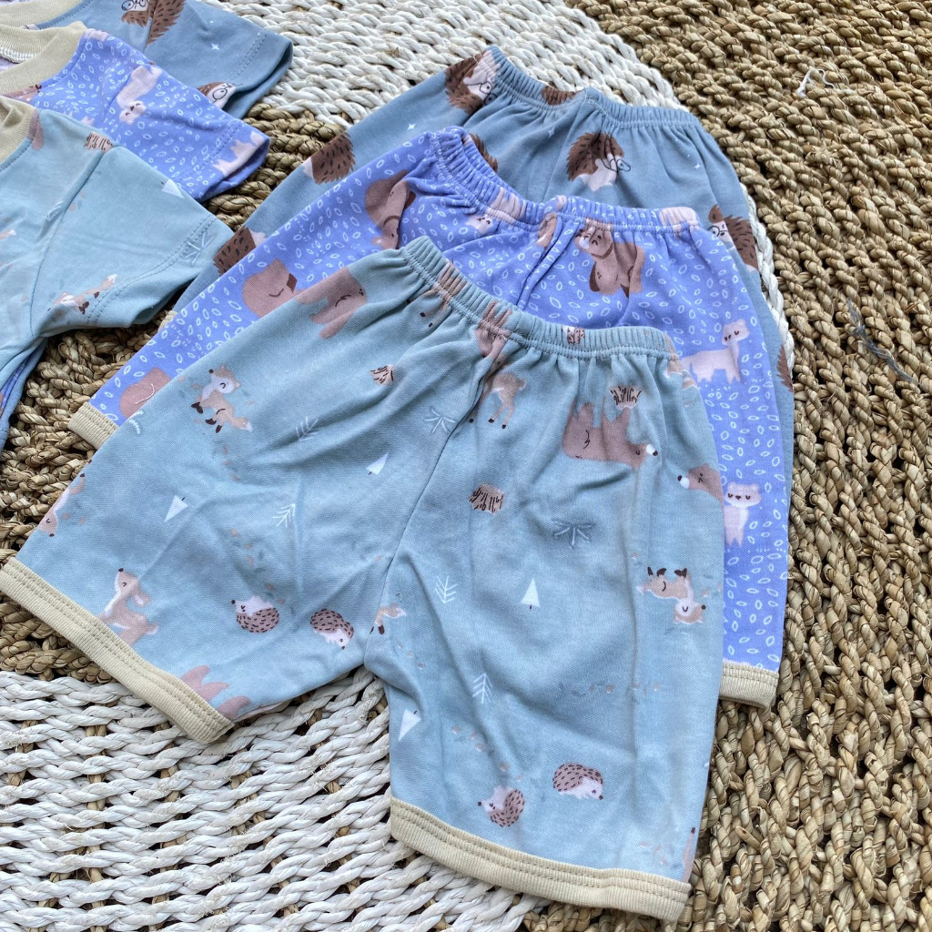 3 PCS baju bayi lengan pendek baju bayi premium motif printing DNW BABY