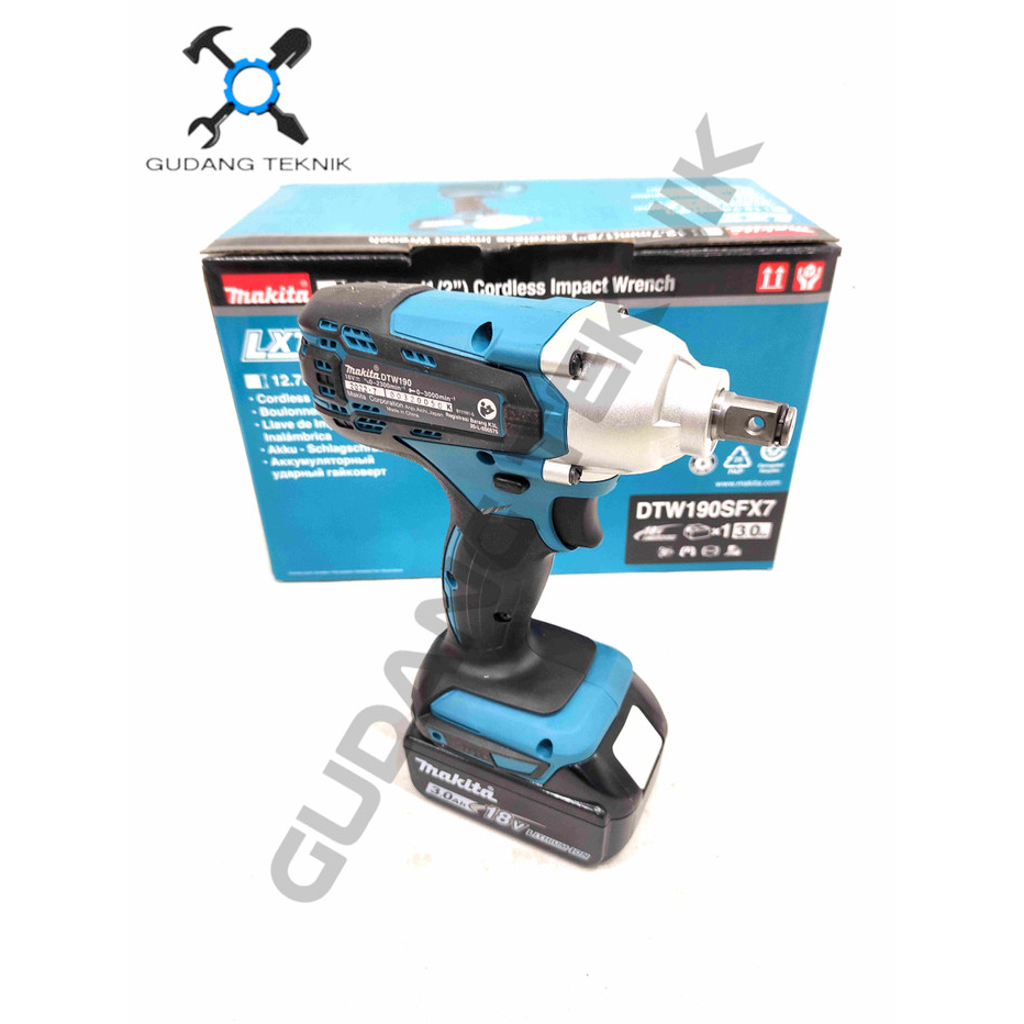 CORDLESS Impact Wrench DTW190SFX7 MAKITA / Mesin Pembuka Buka Pengencang Baut BATERAI DTW 190SFX7 MAKITA